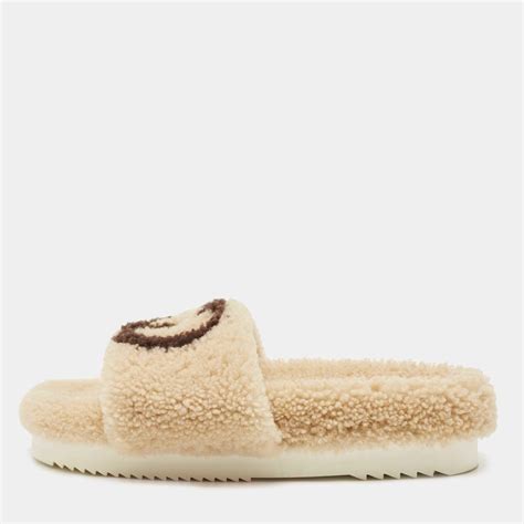 gucci slides women fur|Gucci fur slides women.